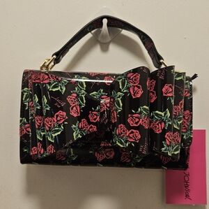 Betsey Johnson Black Floral Clutch - LIMITED EDITION